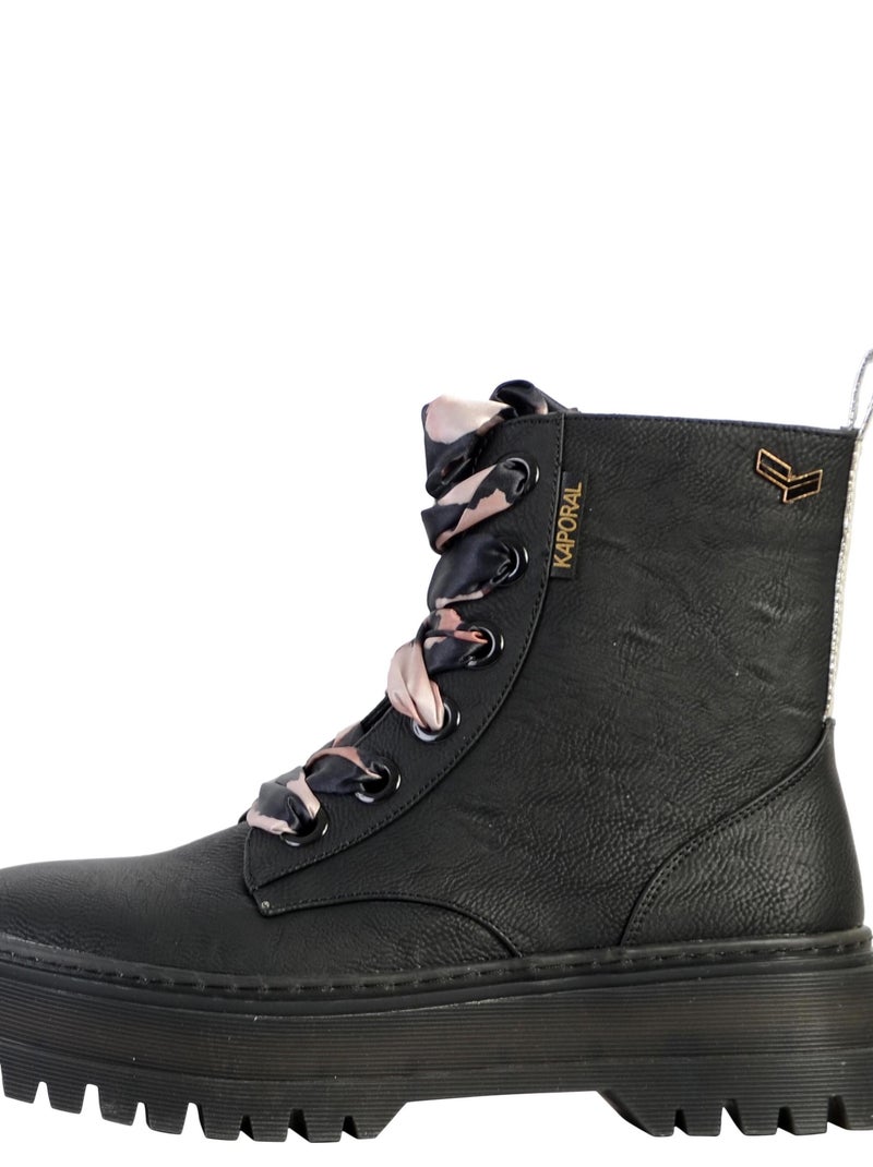Bottine Cuir Kaporal Rabella Noir - Kiabi