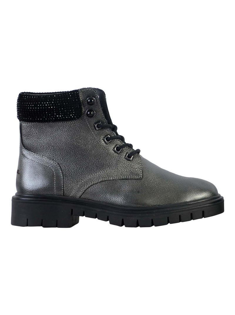 Bottine Cuir Kaporal Zalma Gris - Kiabi