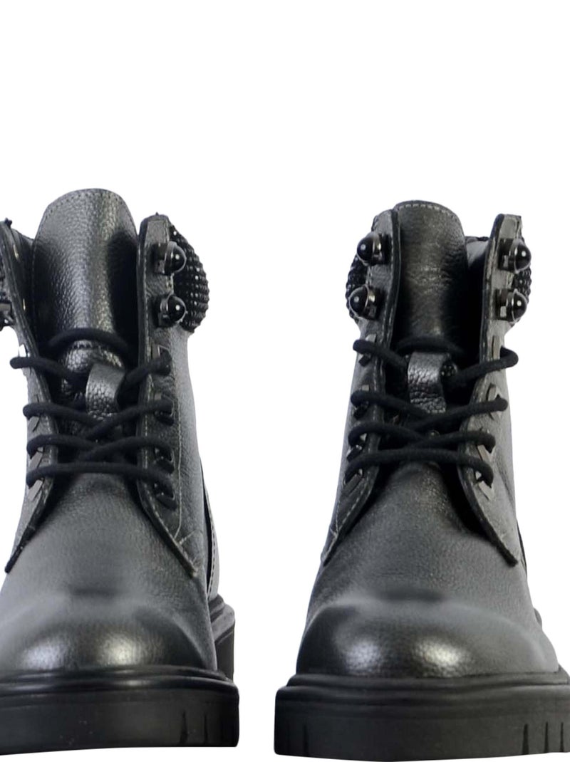 Bottine Cuir Kaporal Zalma Gris - Kiabi