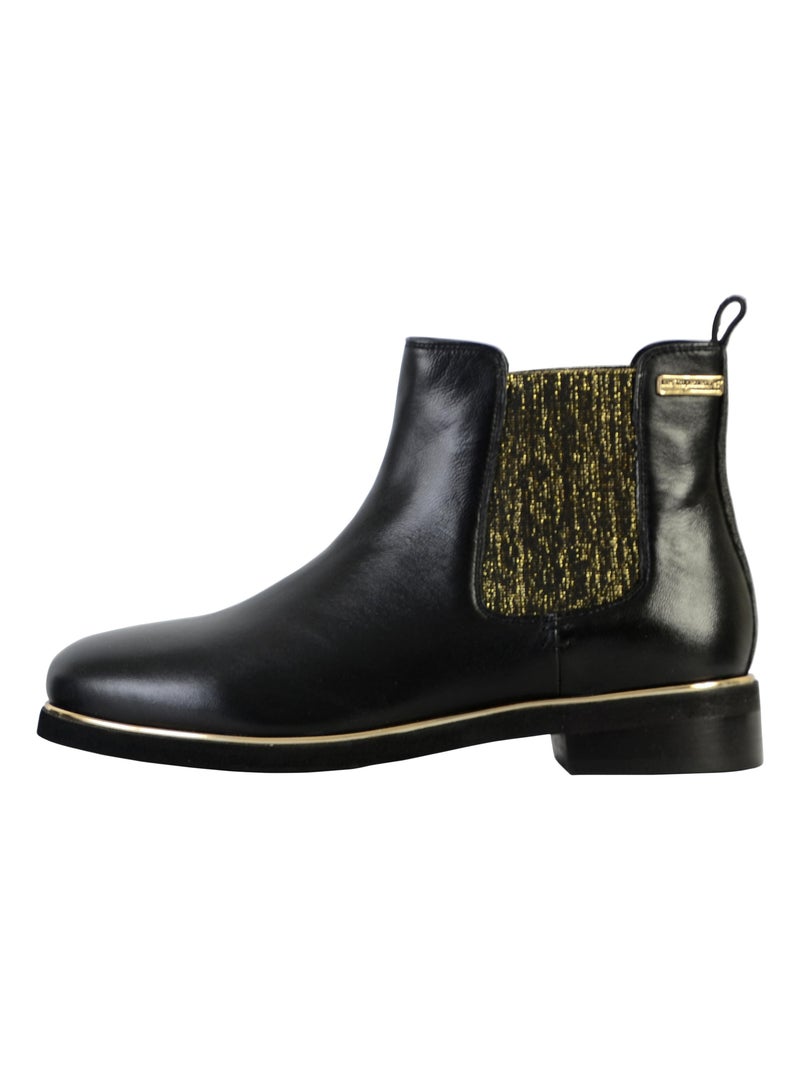 Bottine Cuir Les Tropeziennes Micky Noir - Kiabi
