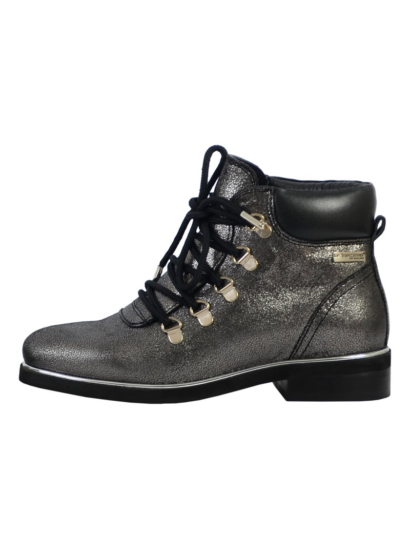 Bottine Cuir Les Tropeziennes Moony Gris - Kiabi