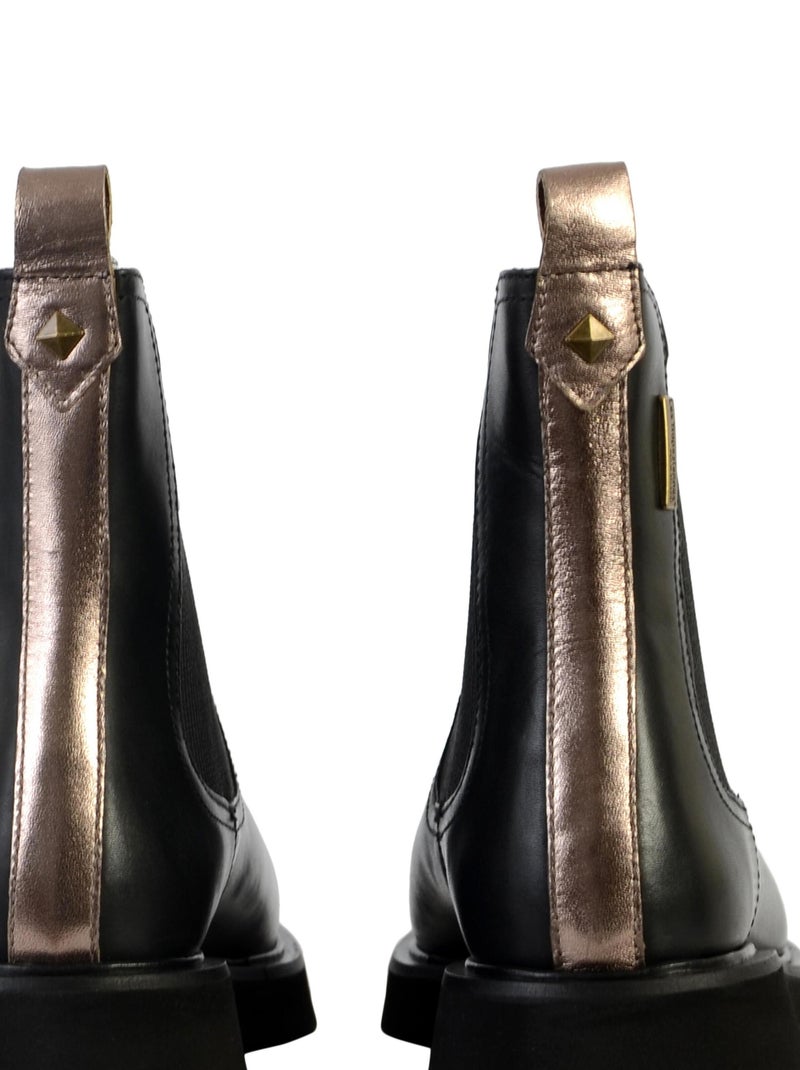 Bottine Cuir Les Tropeziennes Par M.Belarbi Loom Noir - Kiabi