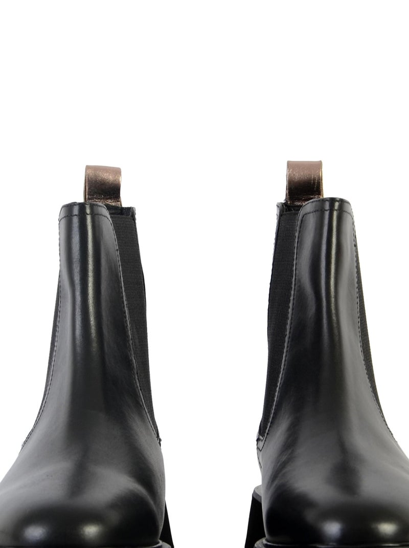 Bottine Cuir Les Tropeziennes Par M.Belarbi Loom Noir - Kiabi