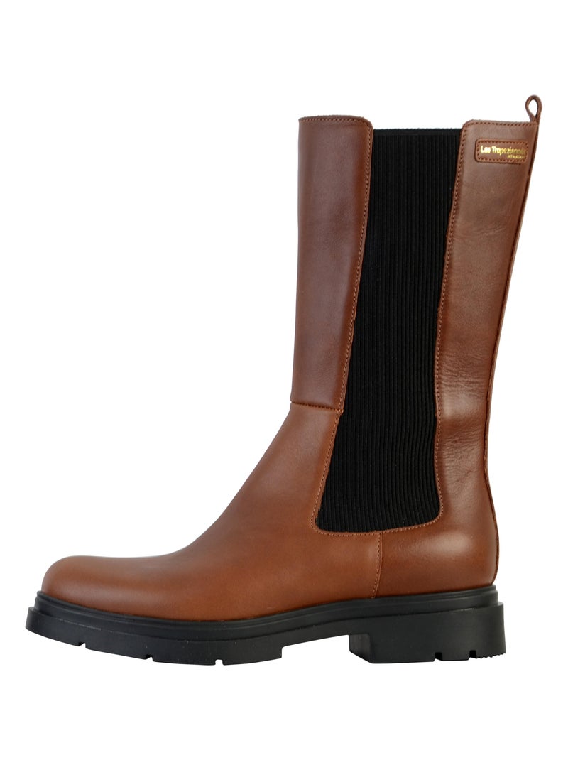 Bottine Cuir Les Tropeziennes Saddie Marron - Kiabi