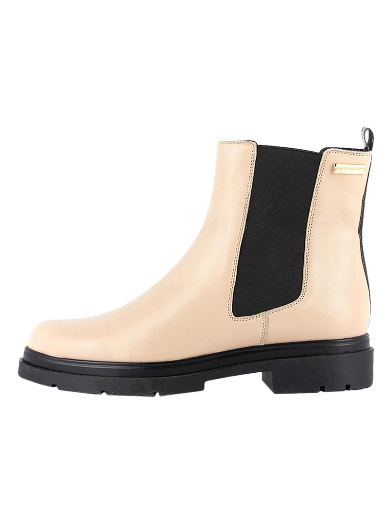Bottine Cuir Les Tropeziennes Selma Beige - Kiabi