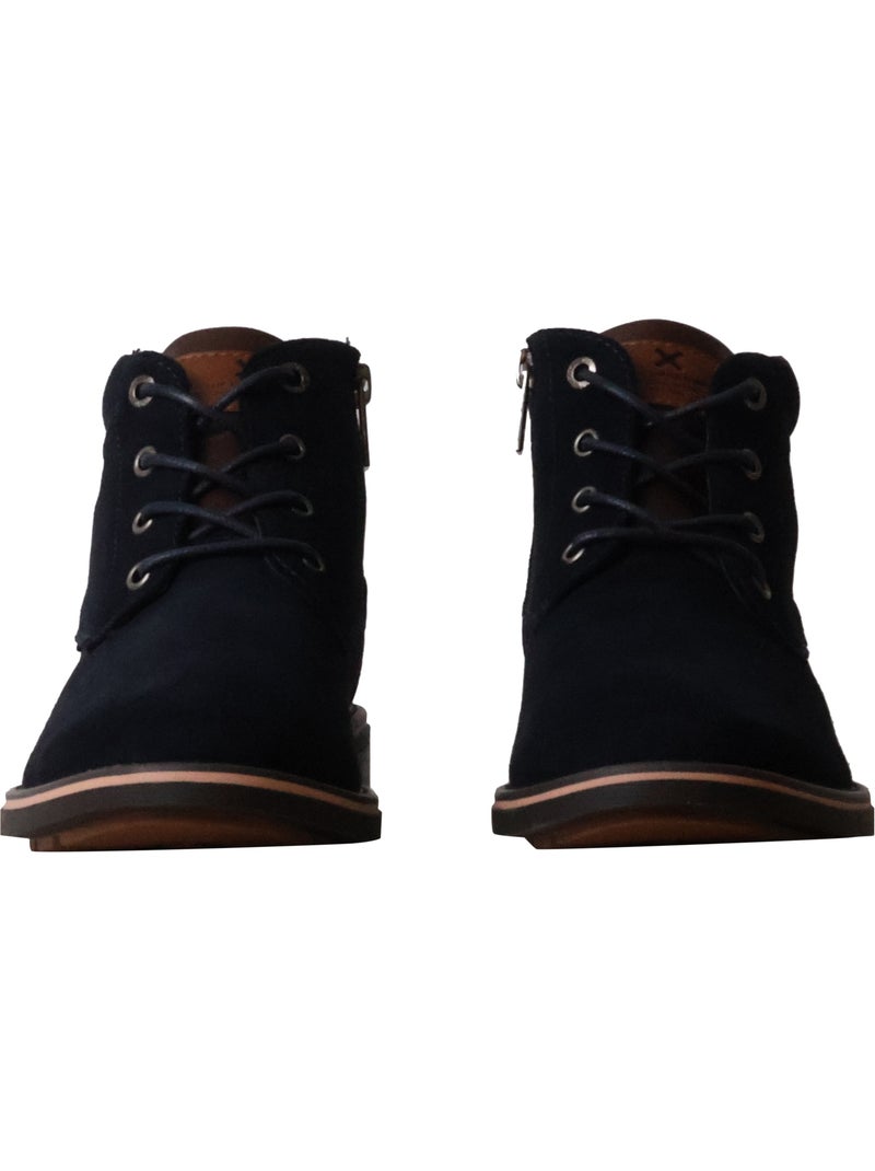 Bottine cuir montante xti Bleu marine - Kiabi