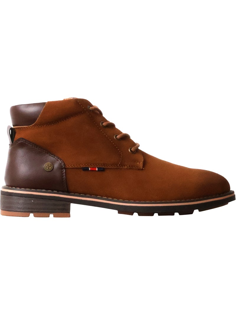 Bottine cuir montante xti Camel - Kiabi