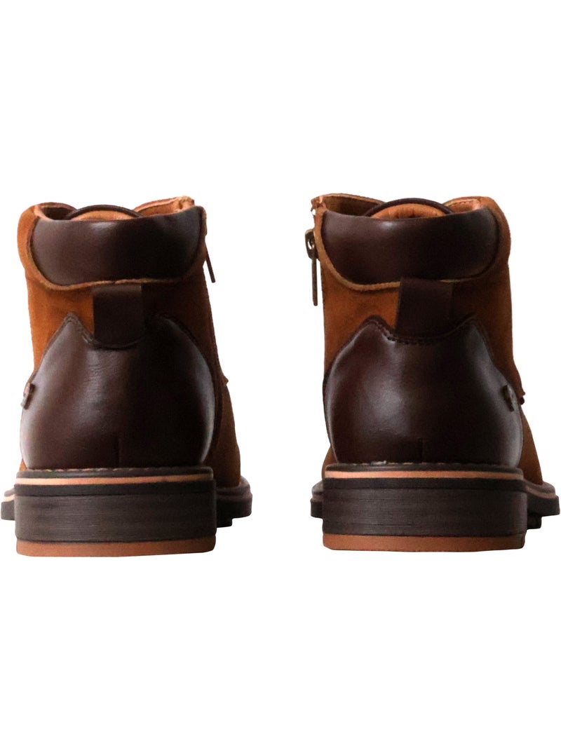 Bottine cuir montante xti Camel - Kiabi