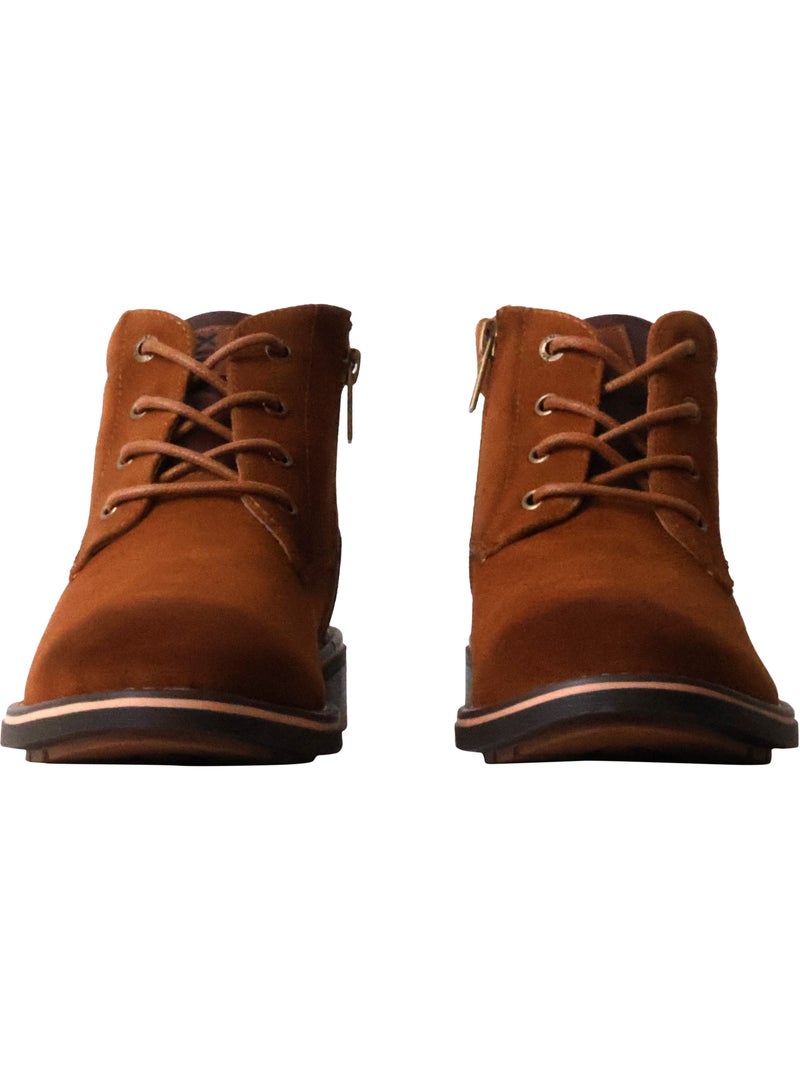 Bottine cuir montante xti Camel - Kiabi
