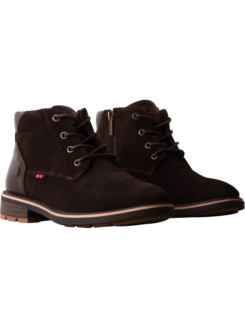 Bottine cuir montante xti Marron - Kiabi