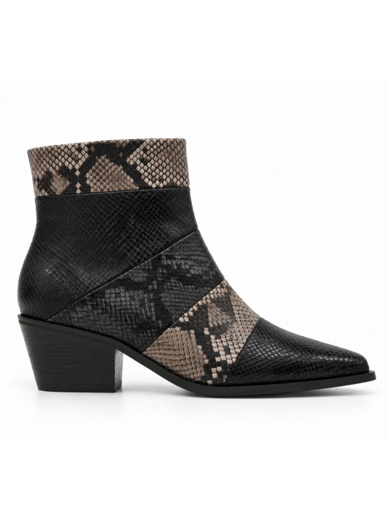 Bottine cuir naturel montevita Noir - Kiabi