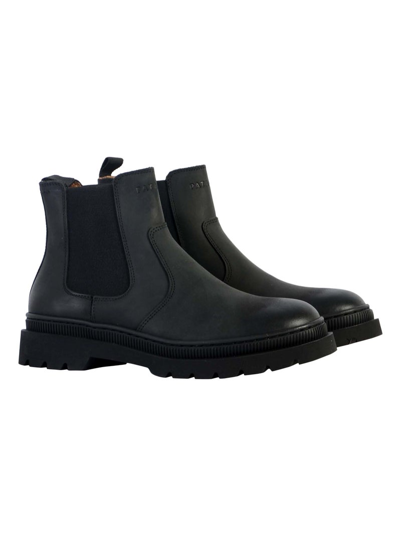 Bottine Cuir Pataugas Vitus Noir - Kiabi