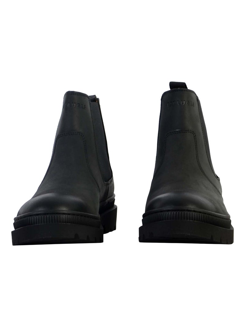 Bottine Cuir Pataugas Vitus Noir - Kiabi