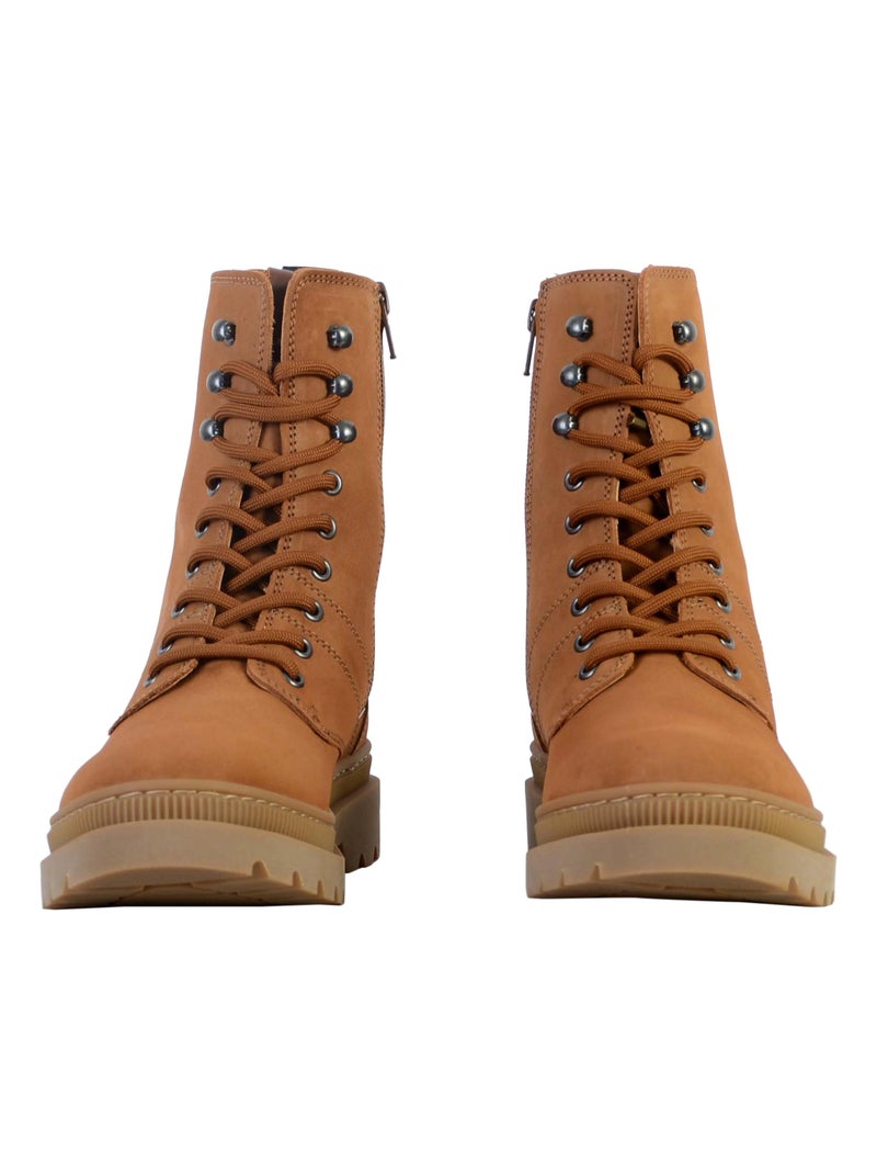 Bottine Cuir Pataugas Wanda Marron - Kiabi