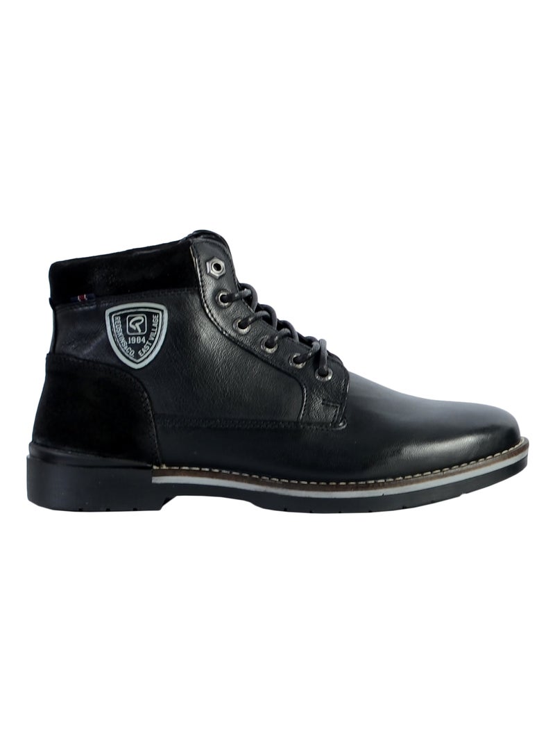 Bottine Cuir Redskins Accro Noir - Kiabi