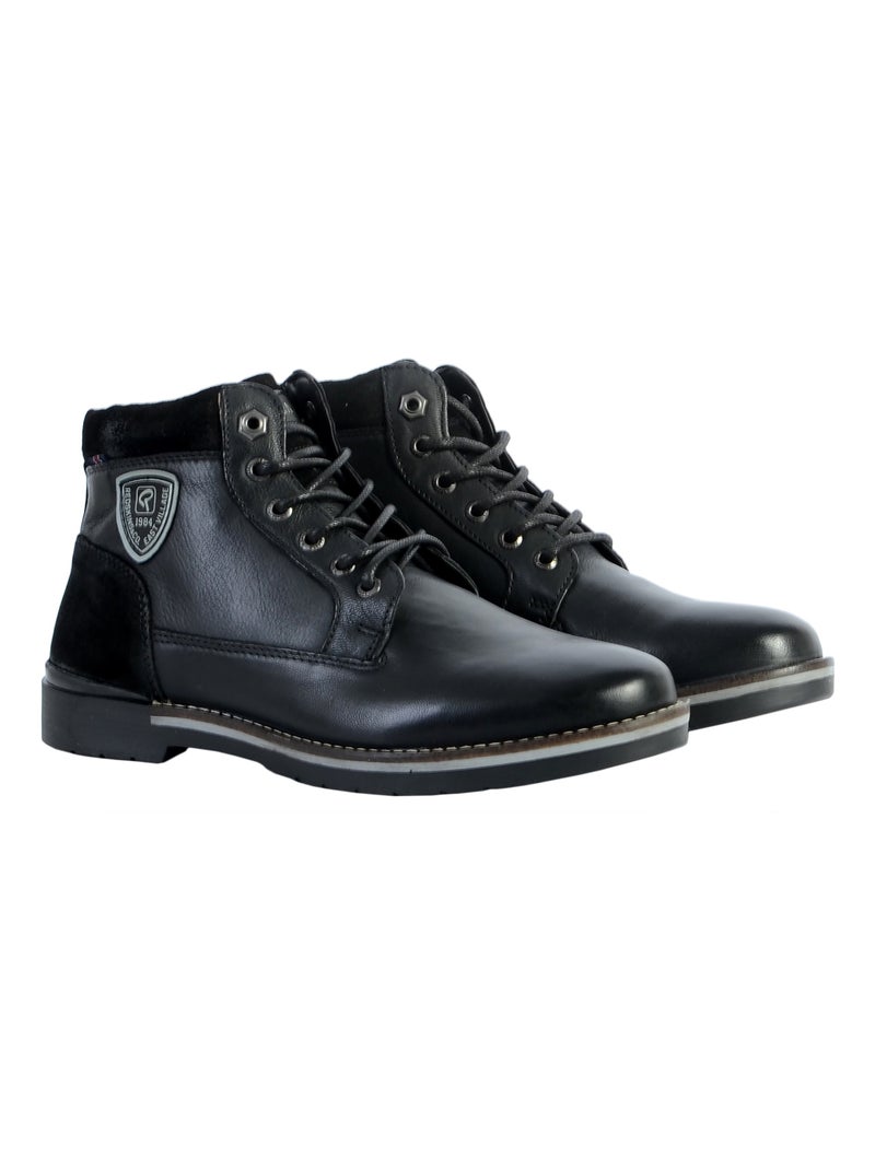 Bottine Cuir Redskins Accro Noir - Kiabi