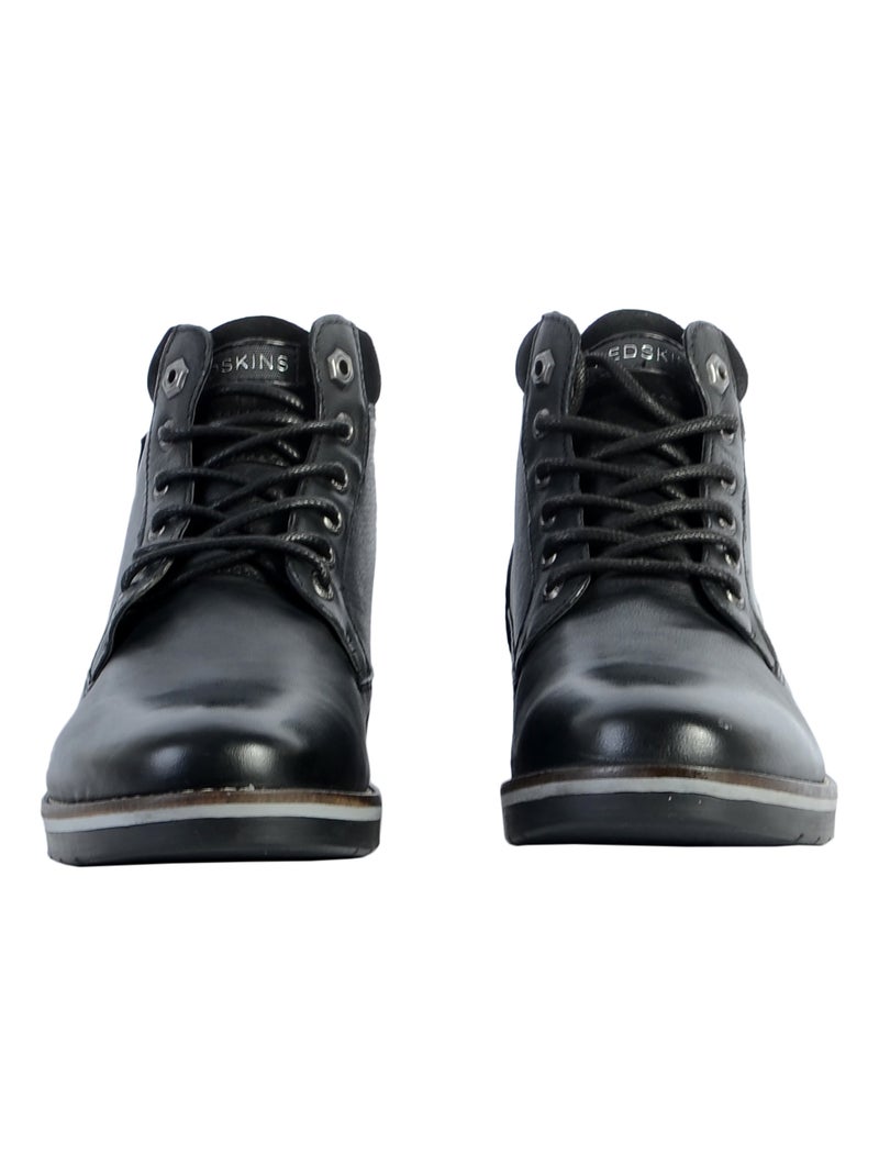 Bottine Cuir Redskins Accro Noir - Kiabi