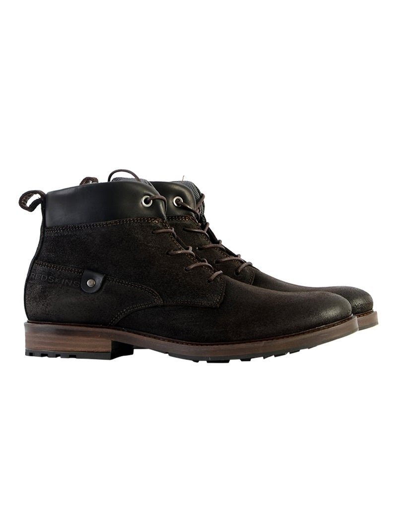 Bottine Cuir Redskins Automat Marron - Kiabi