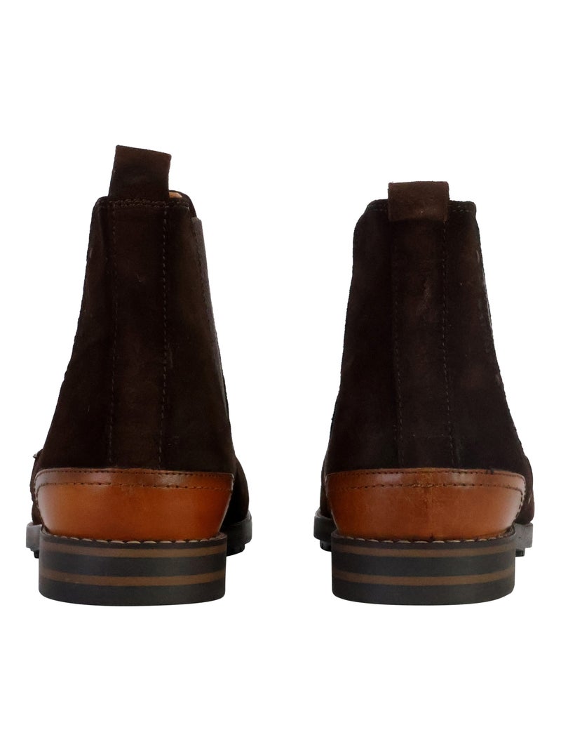 Bottine Cuir Redskins Einstein Marron - Kiabi