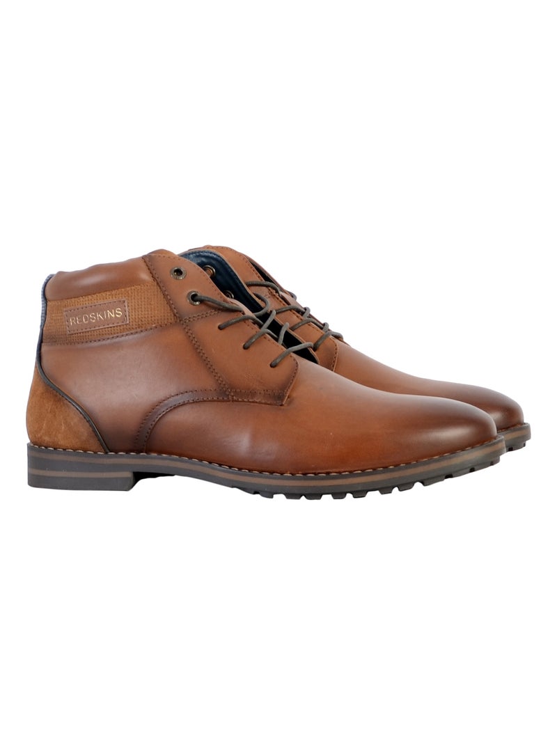 Bottine Cuir Redskins Elec Marron - Kiabi