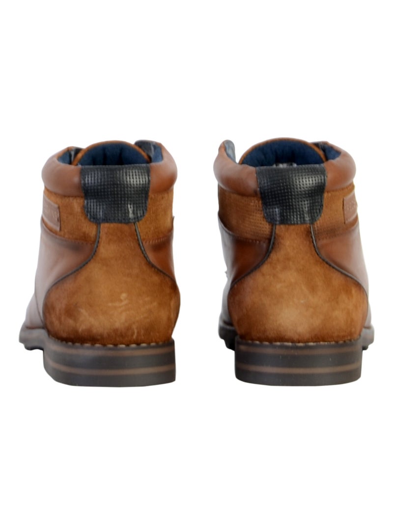 Bottine Cuir Redskins Elec Marron - Kiabi