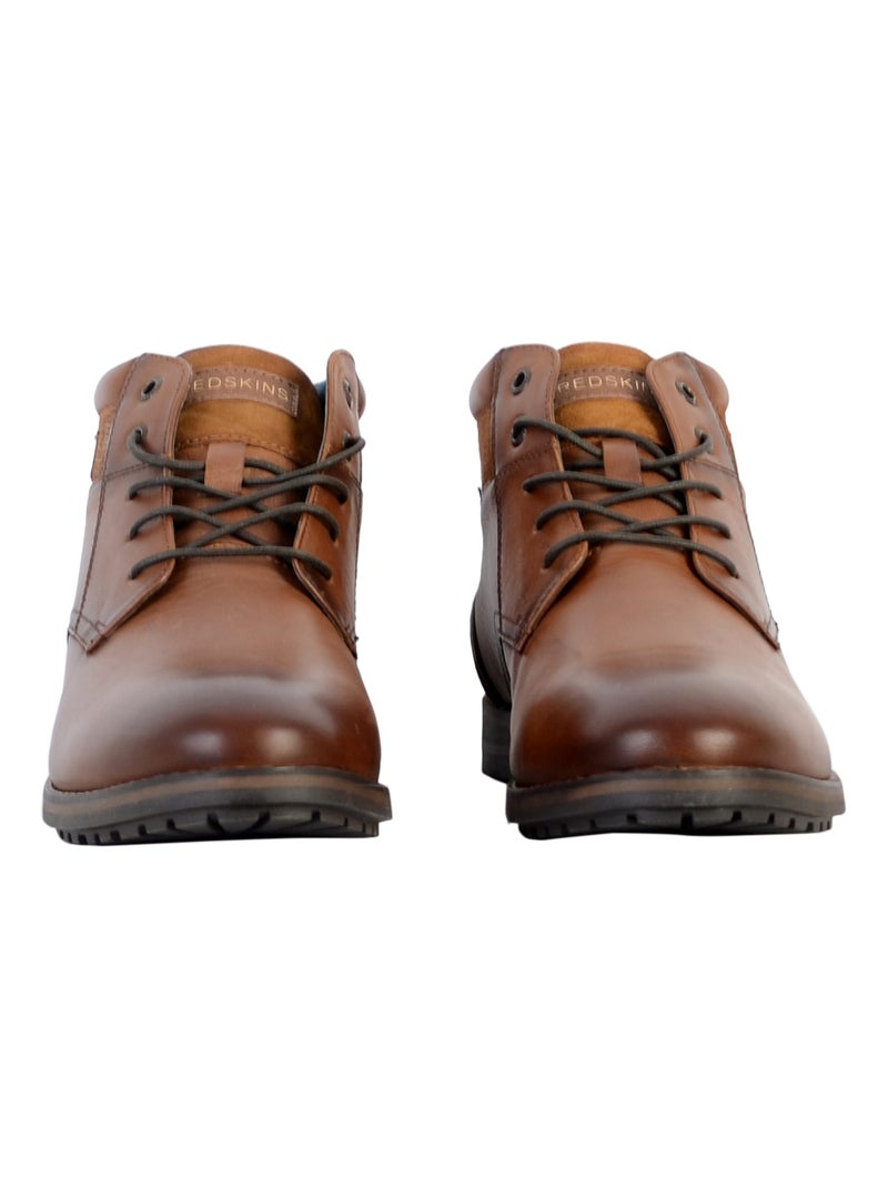 Bottine Cuir Redskins Elec Marron - Kiabi