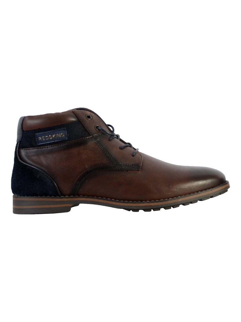 Bottine Cuir Redskins Elec Marron - Kiabi