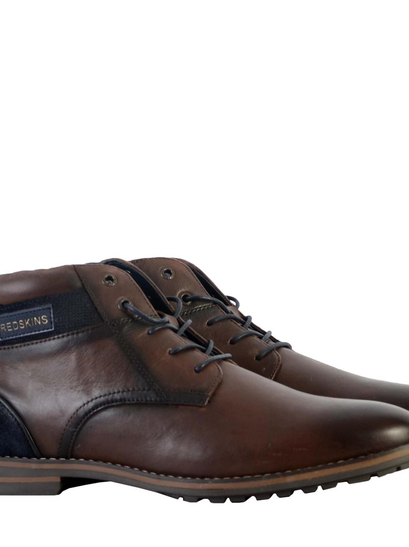 Bottine Cuir Redskins Elec Marron - Kiabi
