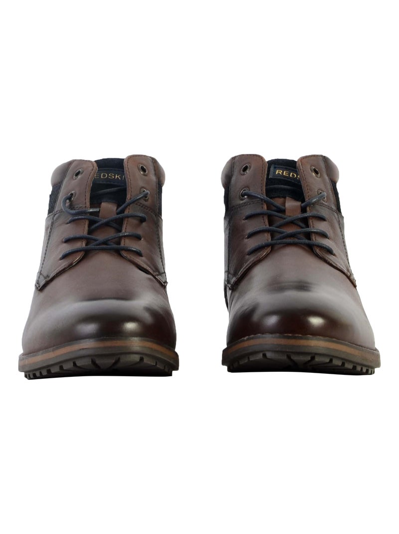 Bottine Cuir Redskins Elec Marron - Kiabi
