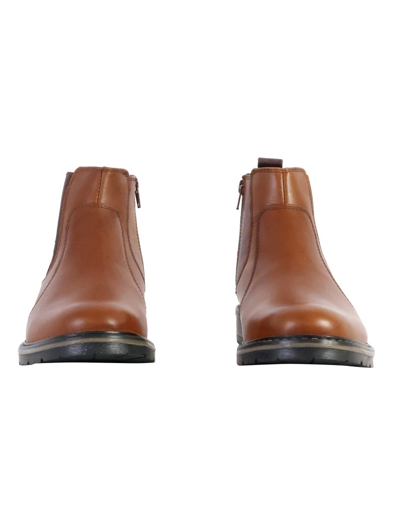 Bottine Cuir Redskins Elster Marron - Kiabi