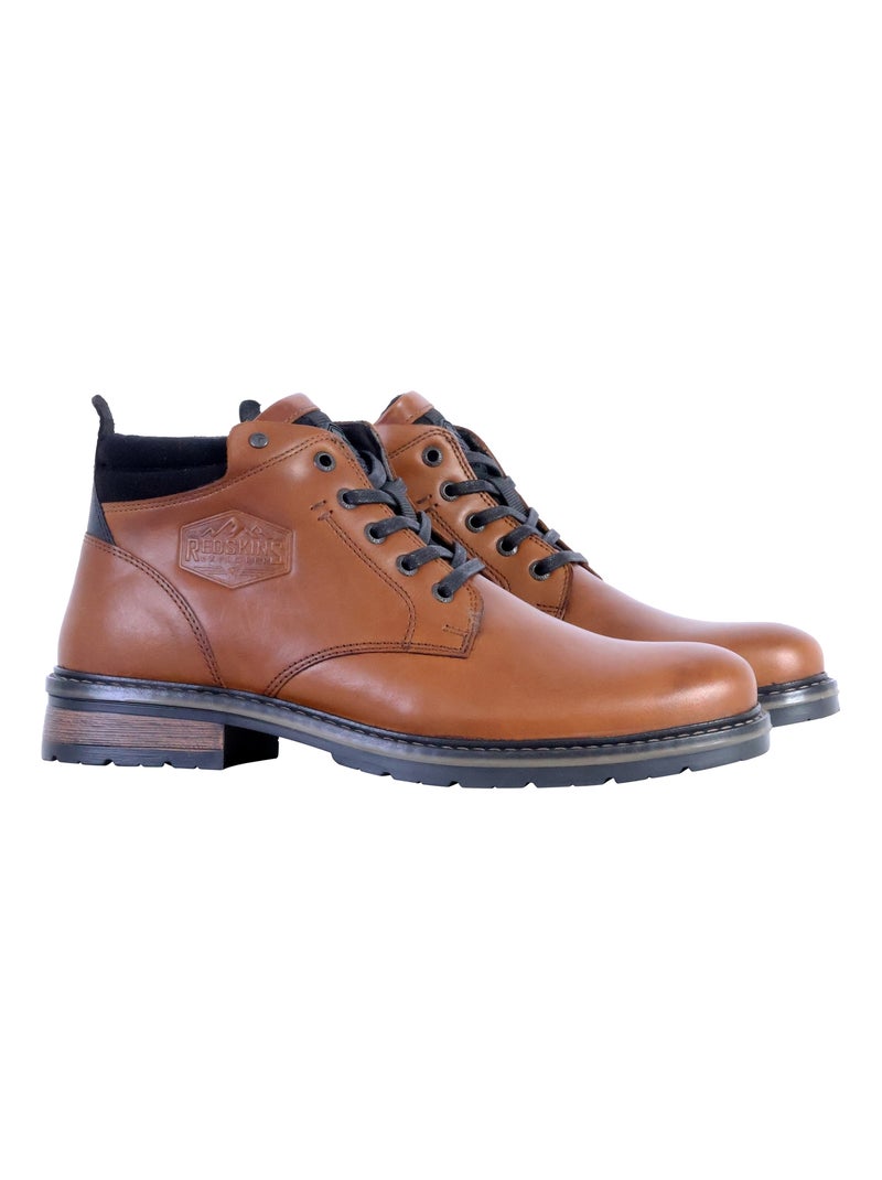 Bottine Cuir Redskins Equilibre Marron - Kiabi