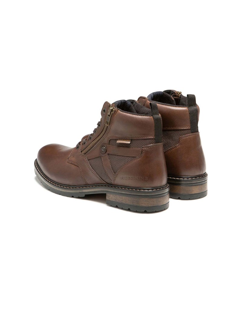 Bottine Cuir Redskins Eternel Marron - Kiabi