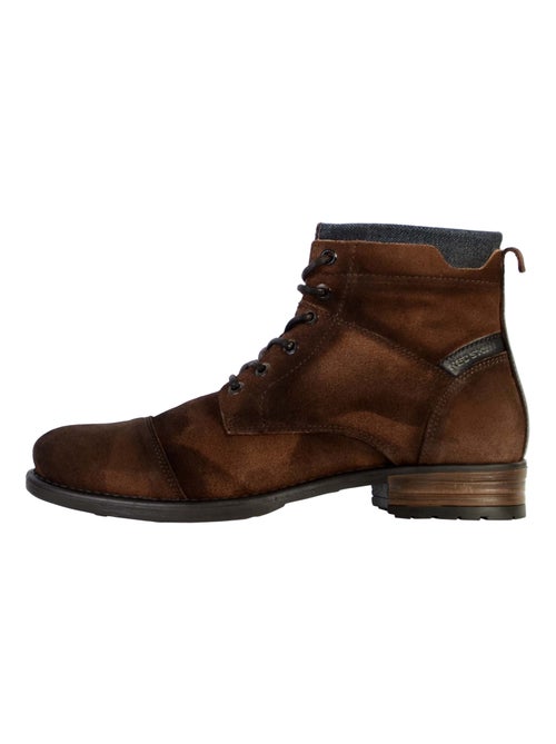 Bottine Cuir Redskins Naturel - Kiabi