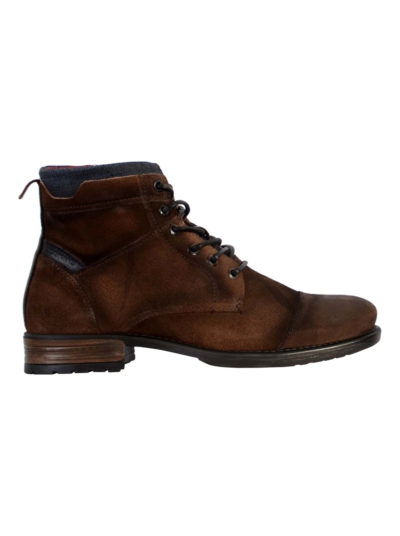 Bottine Cuir Redskins Naturel Marron - Kiabi