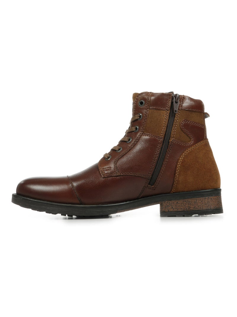 Bottine Cuir Redskins Nitro 2 Marron - Kiabi