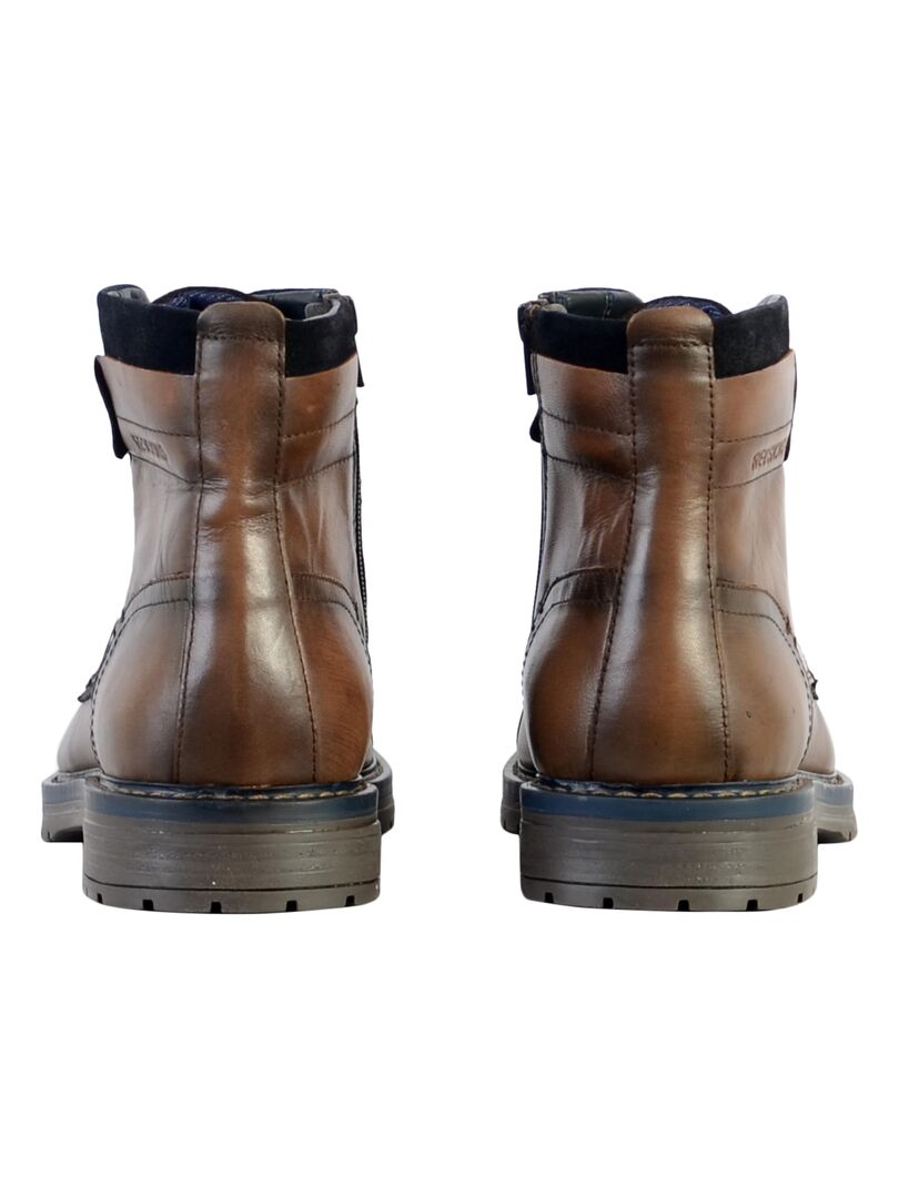 Bottine Cuir Redskins Notif Marron - Kiabi