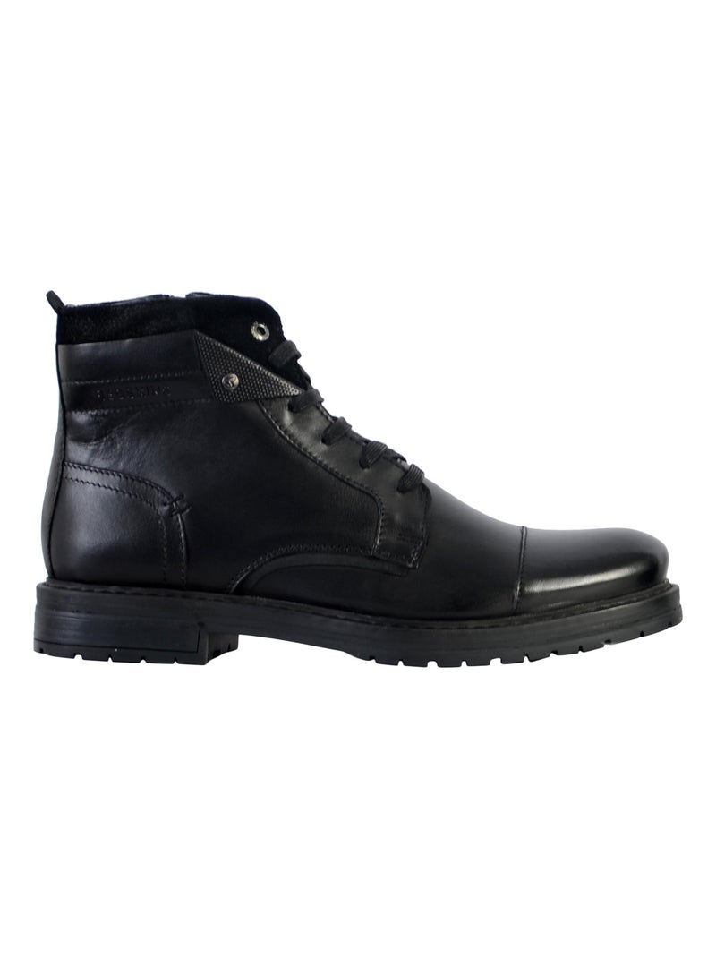 Bottine Cuir Redskins Notif Noir - Kiabi