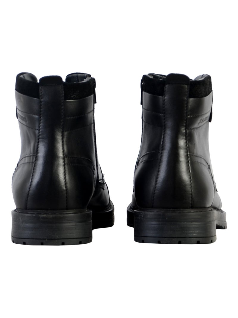 Bottine Cuir Redskins Notif Noir - Kiabi