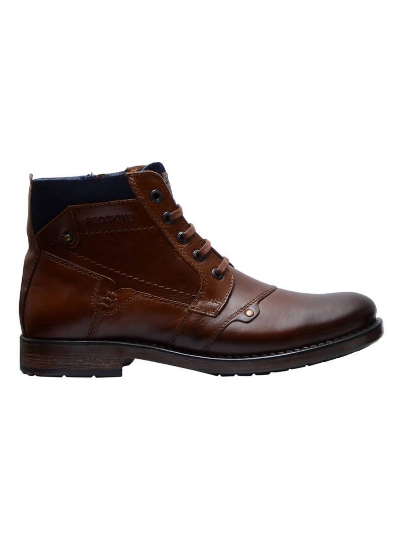 Bottine Cuir Redskins Noyant Marron - Kiabi