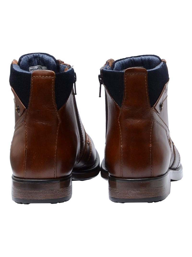 Bottine Cuir Redskins Noyant Marron - Kiabi