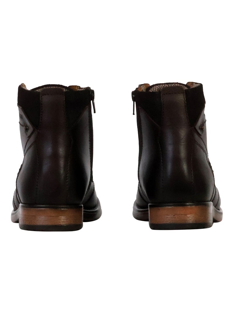 Bottine Cuir Redskins Noyant Marron - Kiabi