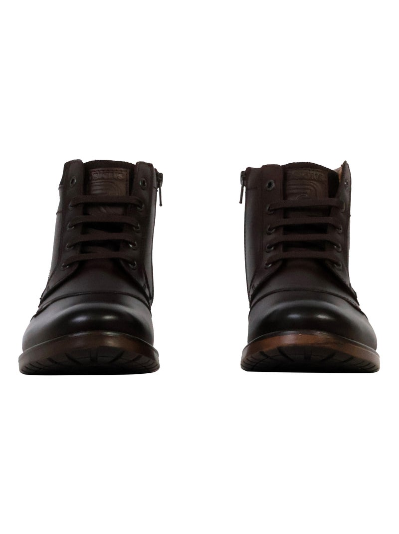 Bottine Cuir Redskins Noyant Marron - Kiabi