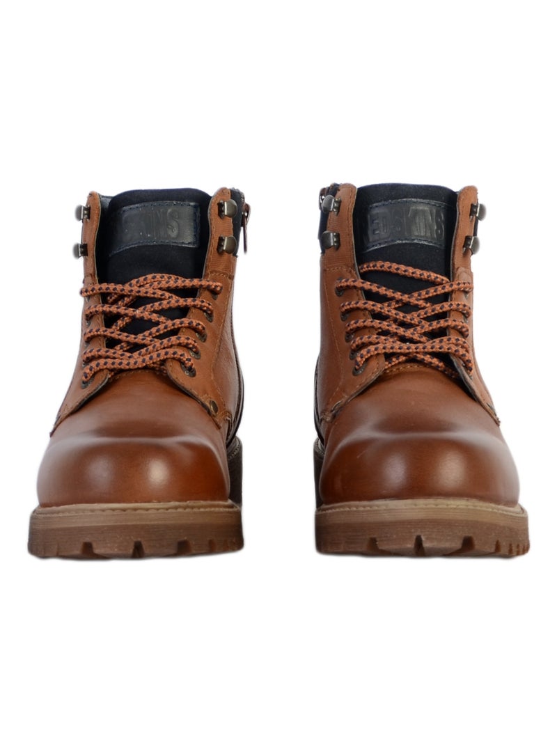 Bottine Cuir Redskins Upside Marron - Kiabi