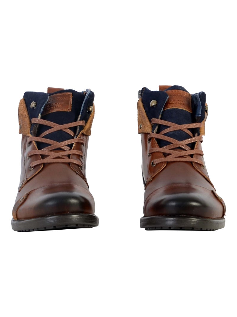 Bottine Cuir Redskins Yedos Bleu - Kiabi