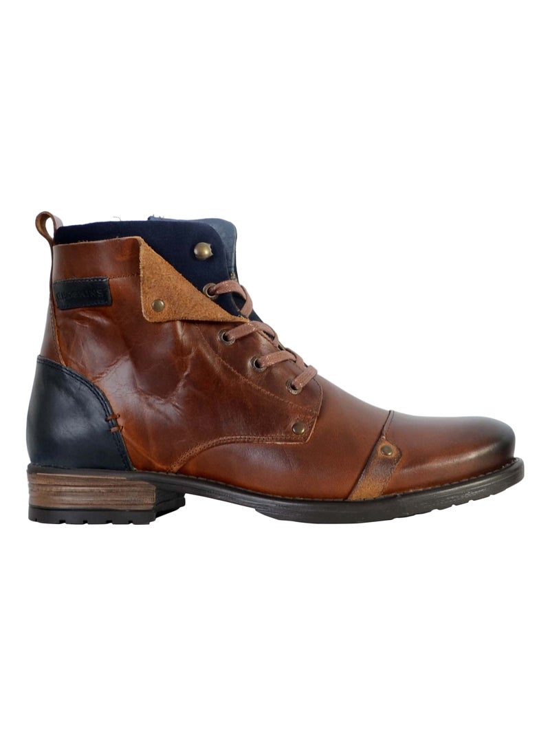 Bottine Cuir Redskins Yedos Bleu - Kiabi