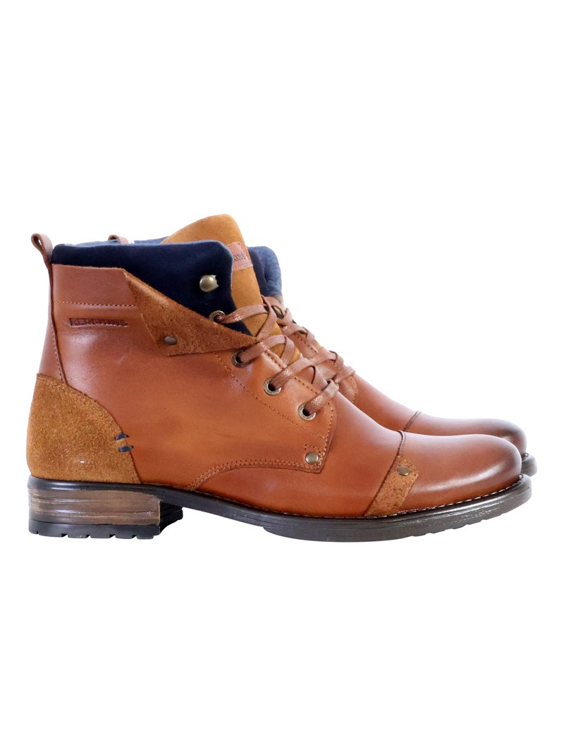 Bottine Cuir Redskins Yedos Marron - Kiabi