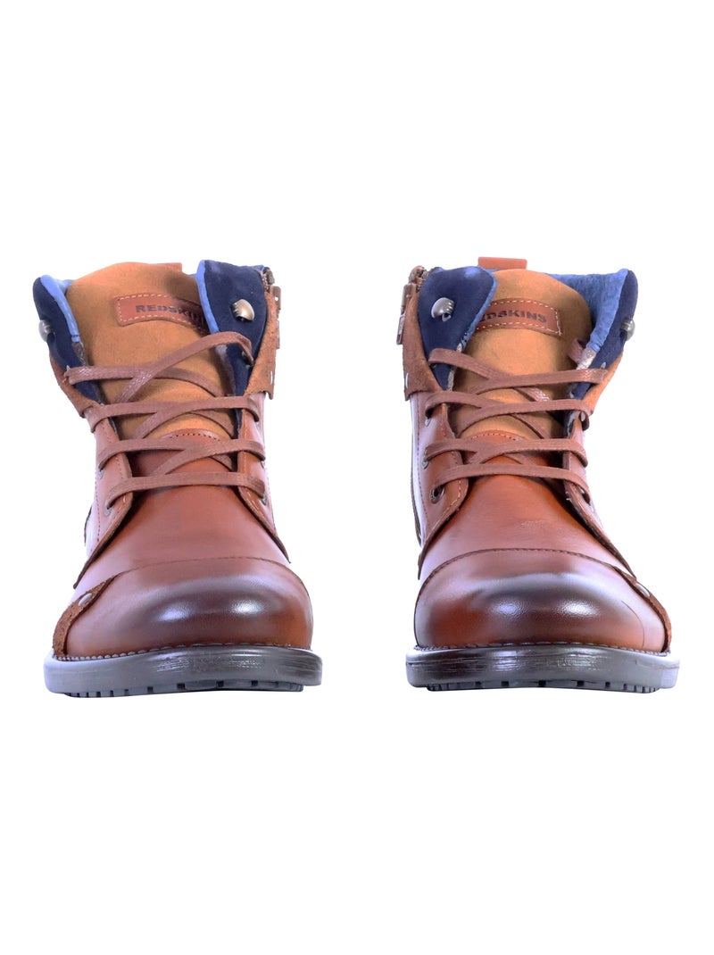 Bottine Cuir Redskins Yedos Marron - Kiabi