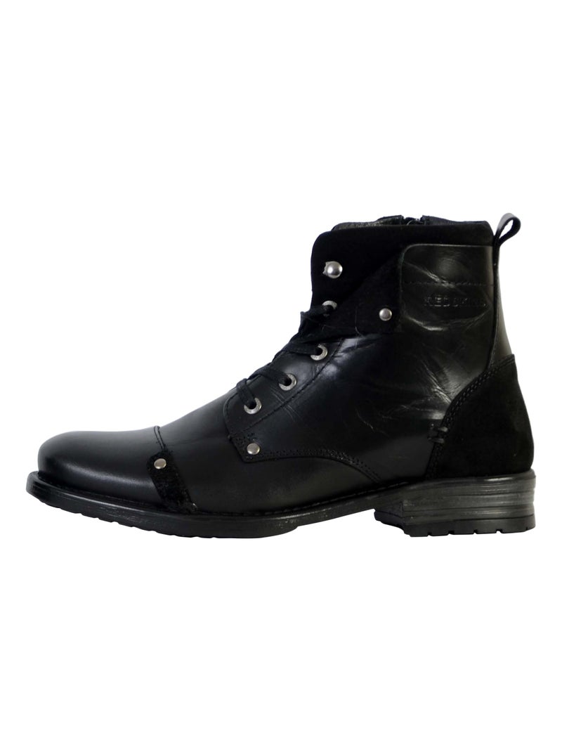 Bottine Cuir Redskins Yedos Noir - Kiabi