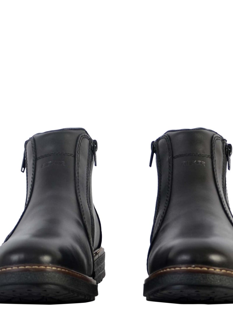 Bottine Cuir Rieker Clarino Noir - Kiabi