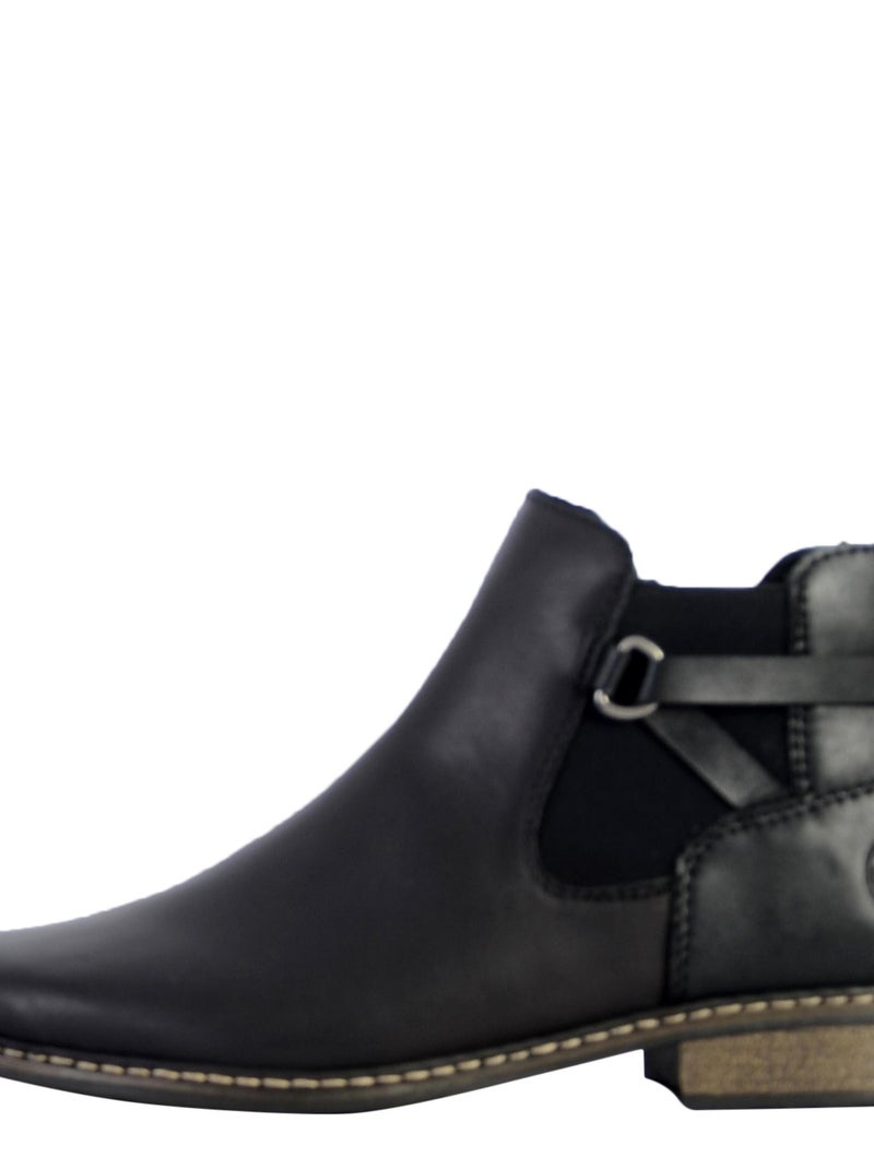 Bottine Cuir Rieker Clarino Noir - Kiabi